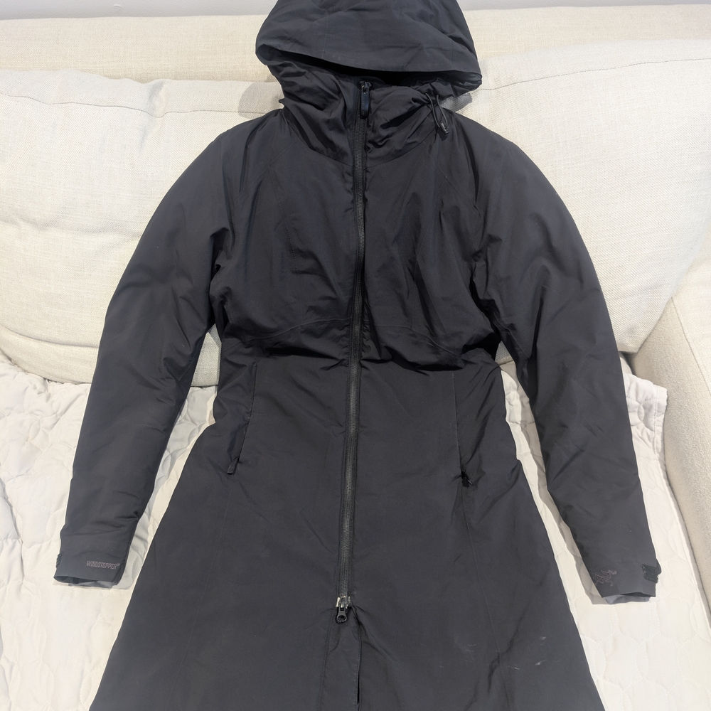 Arcteryx Patera Parka Windstopper Women's Black Hooded Jacket Size s